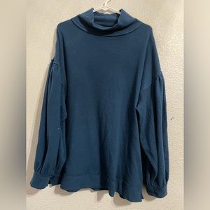 Free People mock neck heavy, soft knit sweater.